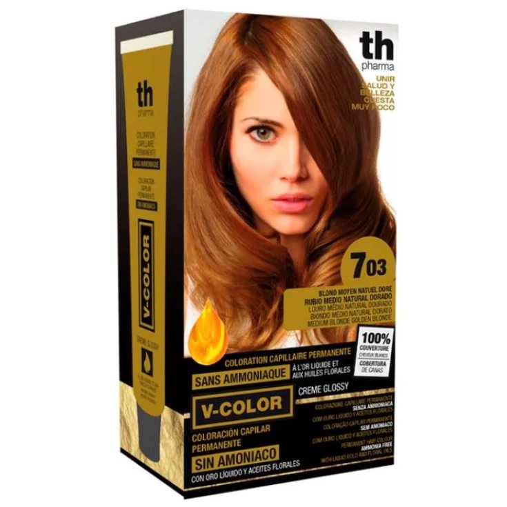 V-Color Kit Tintura Senza Ammoniaca 7.03 Th Pharma
