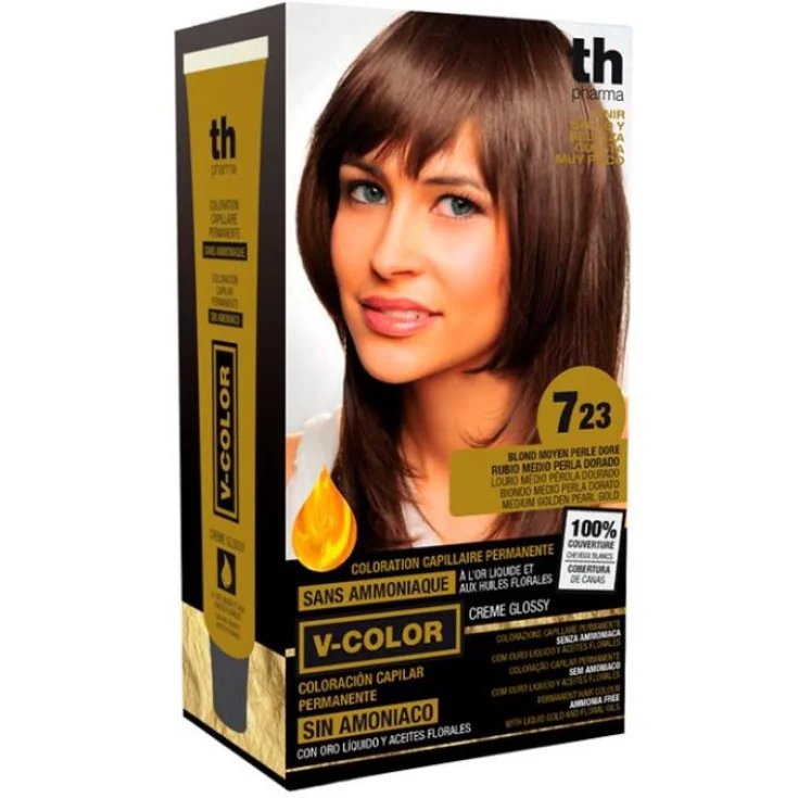 V-Color Kit Tintura Senza Ammoniaca 7.23 Th Pharma