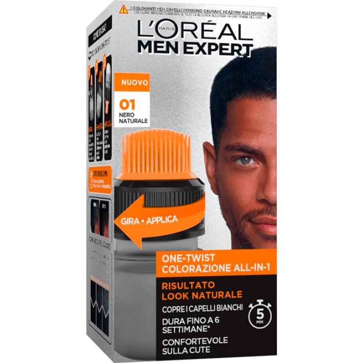 MEN EXPERT One Twist Colorazione Uomo 01 Nero Naturale L'Oreal 50ml