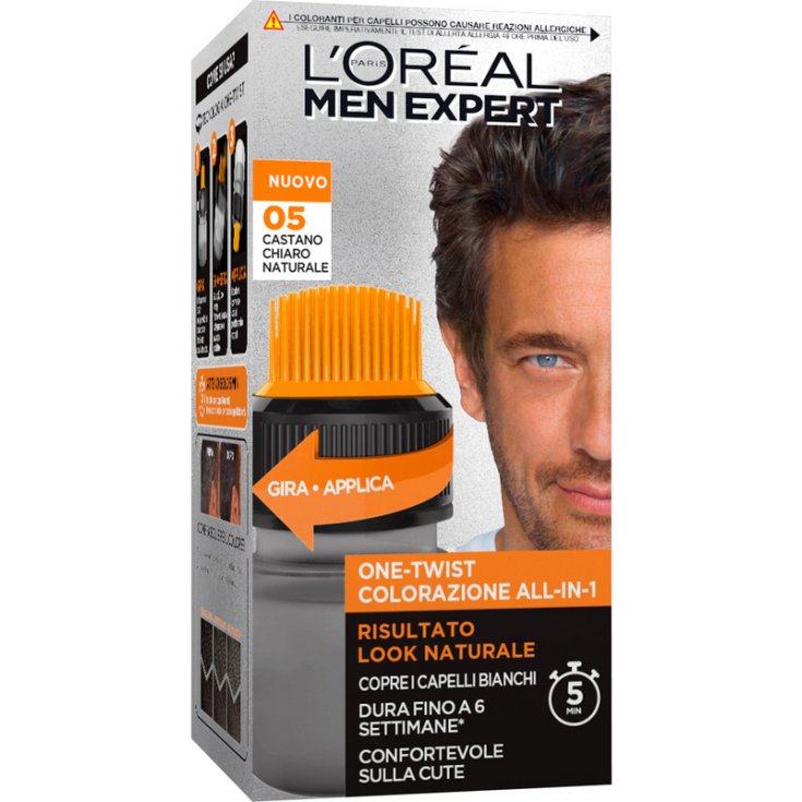 MEN EXPERT One Twist Colorazione Uomo 05 Castano Chiaro Naturale L'Oreal 50ml