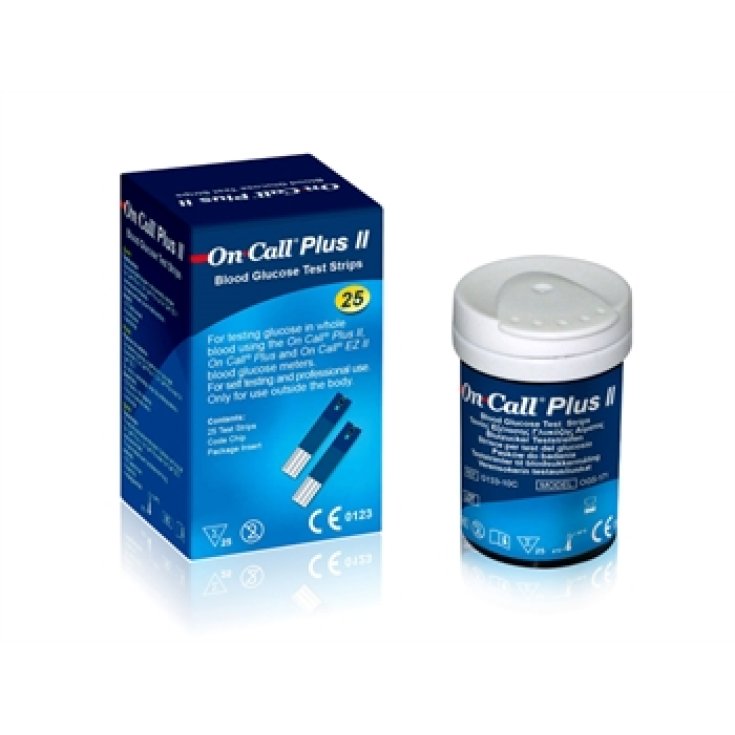 Strisce Glucosio On-Call Plus II 25 Pezzi