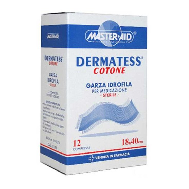 Dermatess Cotone Garza 18x40cm MASTER&bull;AID 12 Pezzi