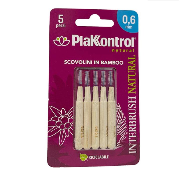 Interbrush Natural 0.6mm Plakkontrol  5 pezzi