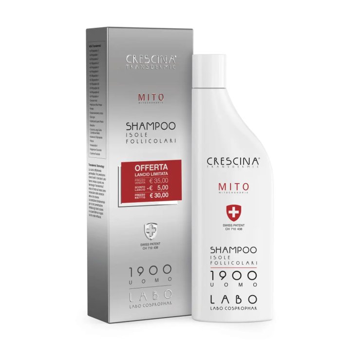 Crescina Transdermic Mito Shampoo Isole Follicolari 1900 Uomo Labo 150ml