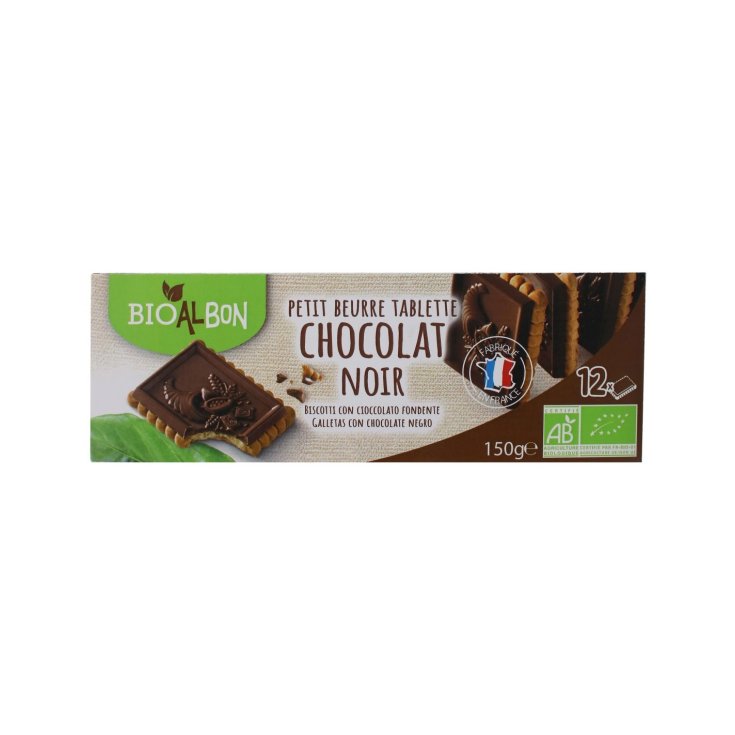 Bio Albon Biscotti Con Tavoletta Cioccolato Fondente 150g