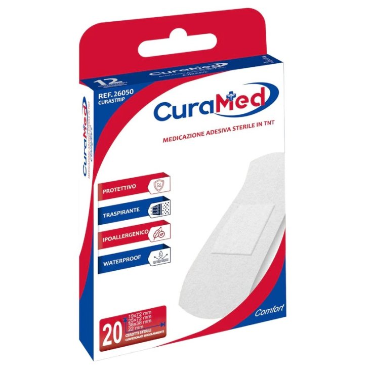 Curastrip Comfort Cerotto in TNT 4 Misure CuraMed 20 Pezzi