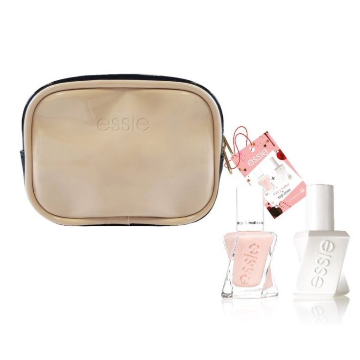 Pochette Beige Gel Couture Natale 2023 Essie Cofanetto