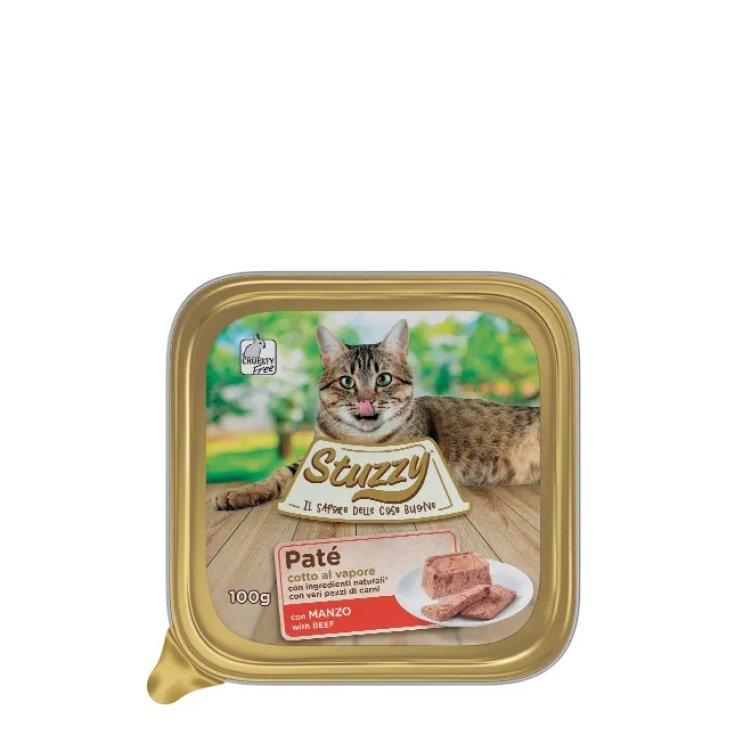 Pat&eacute; con Manzo per Gatti Stuzzy 100g