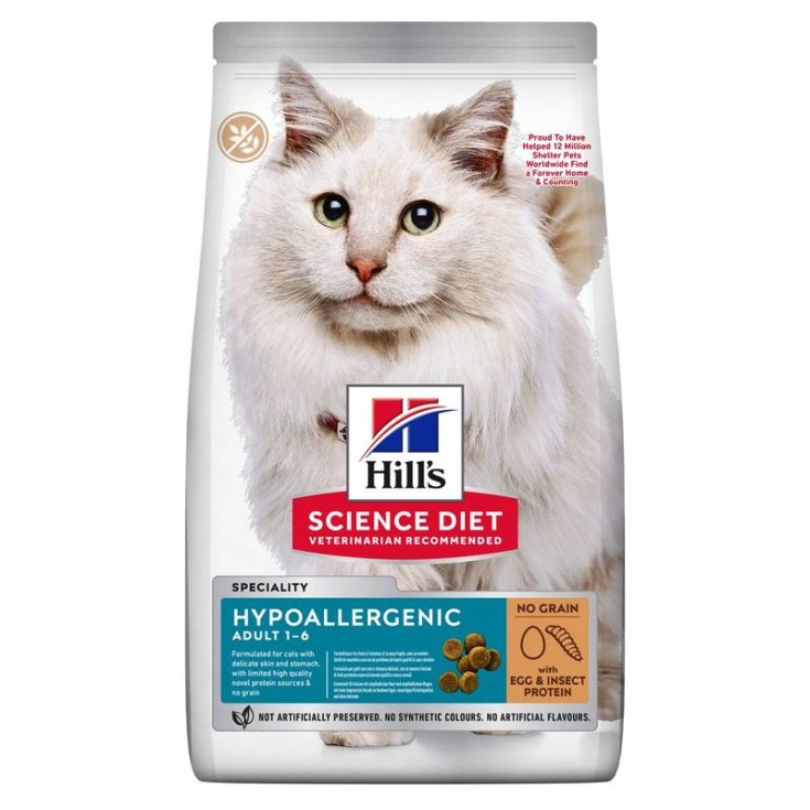 Feline Adult Hypoallergenic No Grain With Egg & Insect Protein Hill's Science Diet 1,5kg