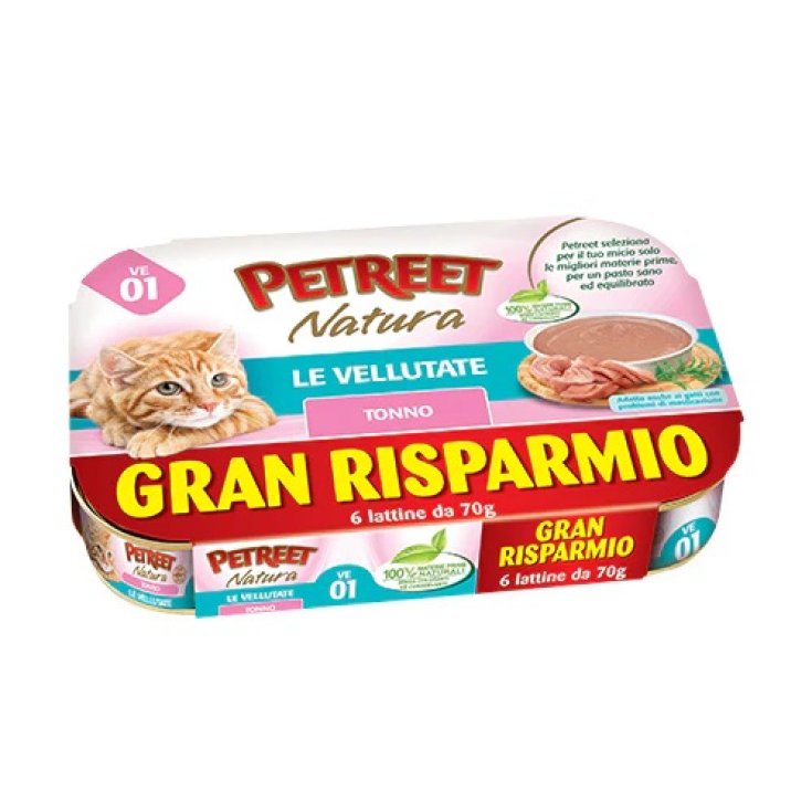Mousse Tonno Le Vellutate Petreet Natura 6x70g