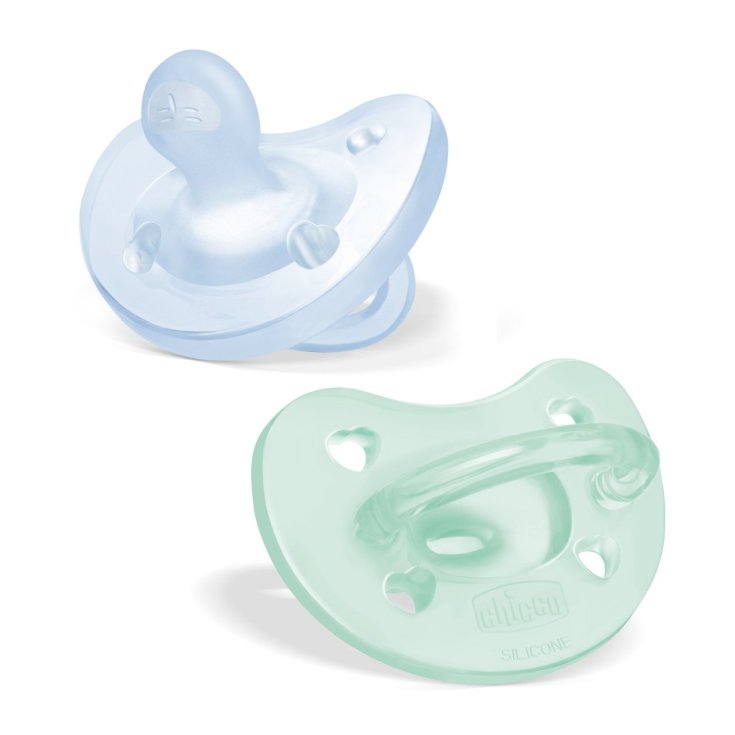 Gommottino Physioforna Azzurro Silicone 2-6M Chicco 2 Pezzi