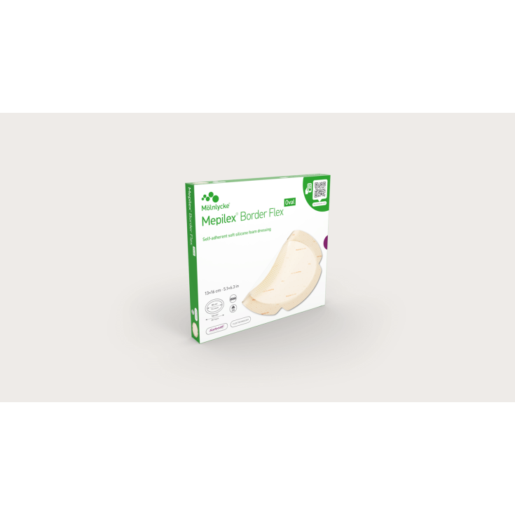 Mepilex&reg;&nbsp;Border Flex Oval&nbsp;13x16cm Molnlycke 5 Pezzi