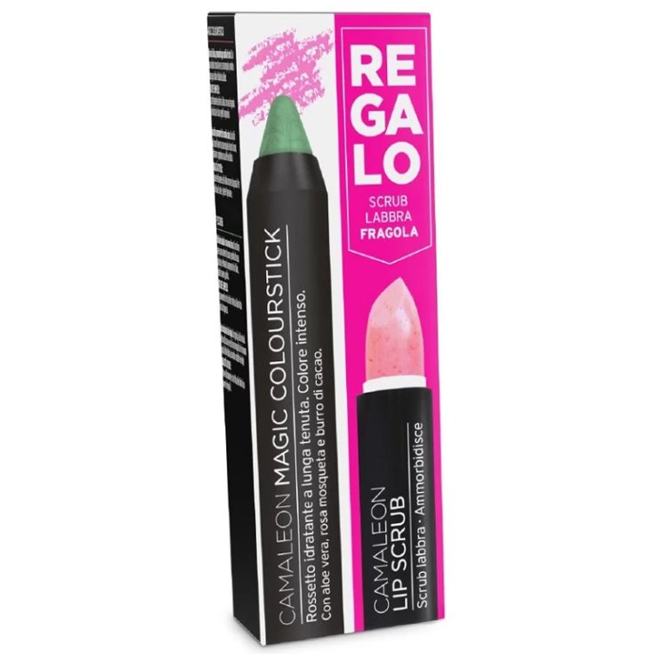 Magic Colourstick Verde + Lip Scrub Fragola CAMALEON