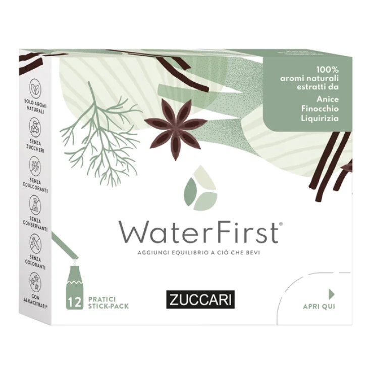 WaterFirst&reg; Anice, Finocchio, Liquirizia ZUCCARI 12 Stick