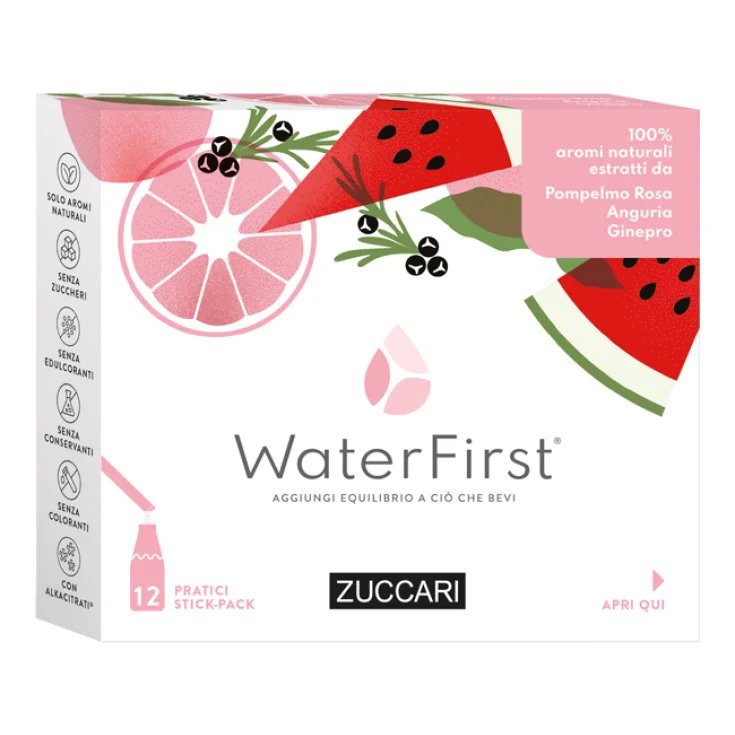 WaterFirst&reg; Pompelmo Rosa, Anguria, Ginepro ZUCCARI 12 Stick