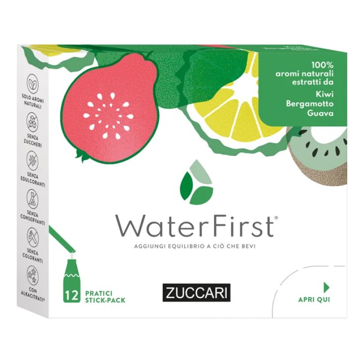 WaterFirst&reg; Kiwi, Bergamotto, Guava ZUCCARI 12 Stick