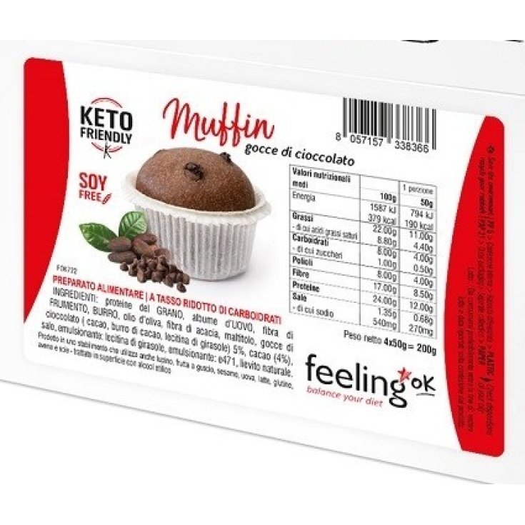 Muffin Gocce di Cioccolato Start Feeling Ok 50g