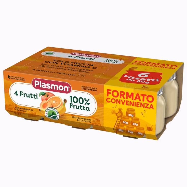 Omogeneizzato&nbsp;4 Frutti Plasmon 6x80g