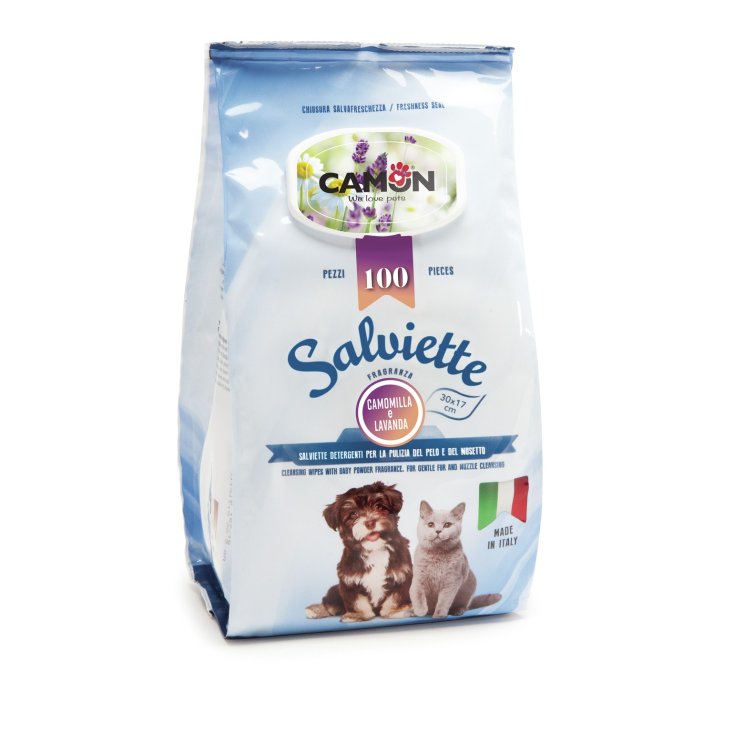 Salviette Detergenti Camomilla e Lavanda Camon 100 Pezzi