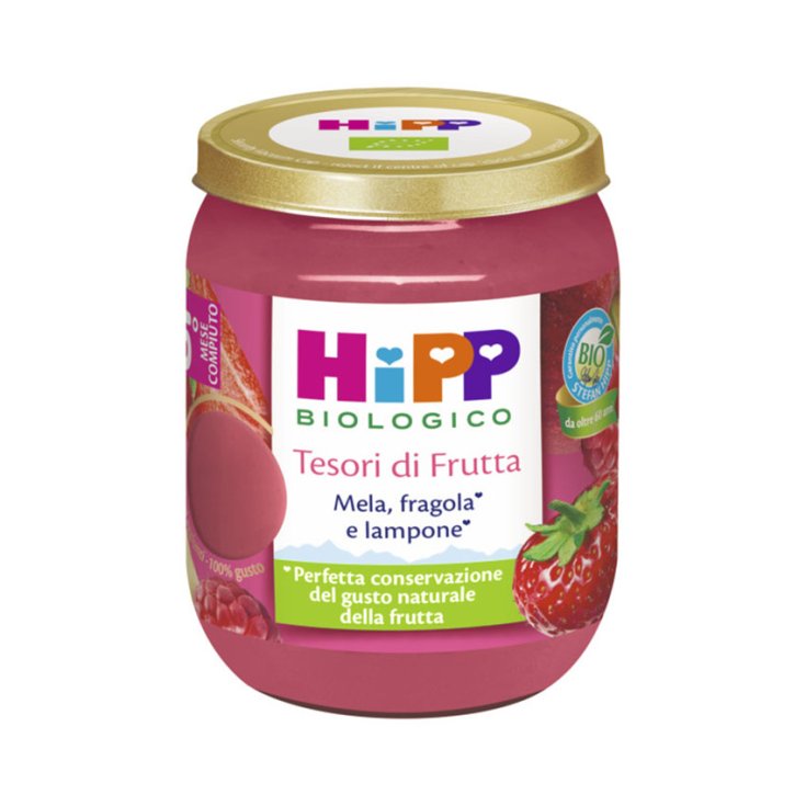 Omogeneizzato Mela/Fragola/Lampone Tesori di Frutta HiPP 160g