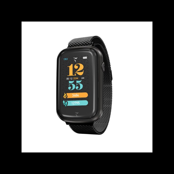 Steps Metal Black&nbsp;Smartwatch Techmade