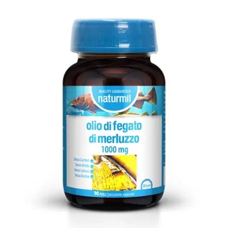 Olio di Fegato&nbsp;di Merluzzo 1000mg Naturmil 90 Perle