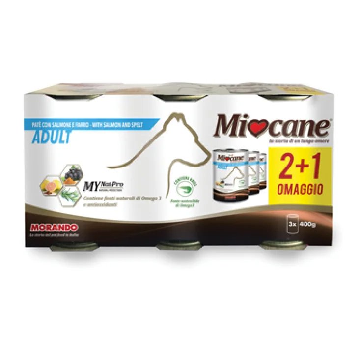 Miocane&reg; ADULT - Pat&egrave; Salmone/Farro 3x400g