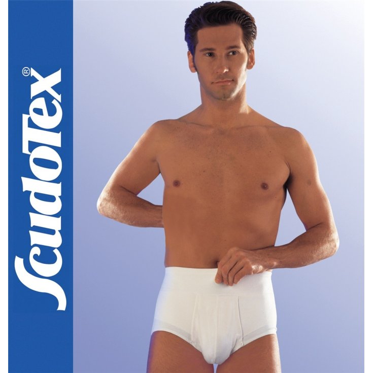 Slip Bianco Vita Bassa Con Pelotte 5 Scudotex 1 Pezzo