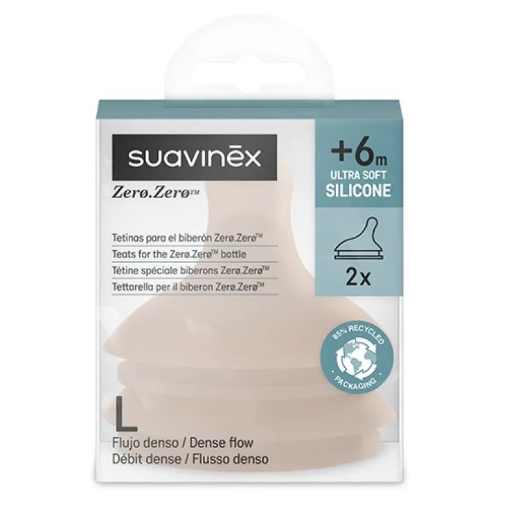Zero Zero Tettarella Flusso Denso L Medium Nude Suavinex 2 Pezzi