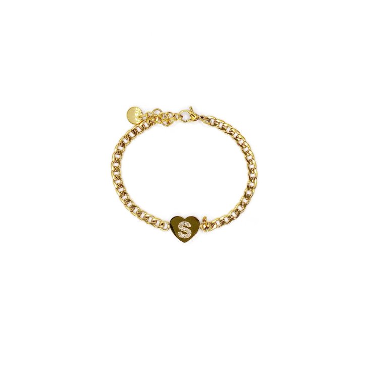 Bracciale&nbsp;Lettera S&nbsp;Catena Oro&nbsp;Linea ABC MyLovly