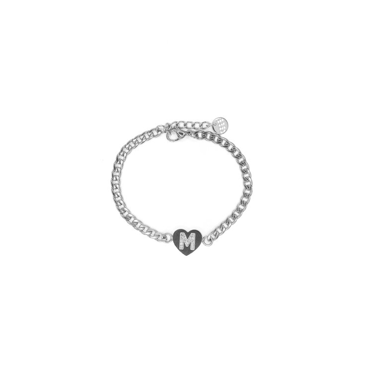 Bracciale&nbsp;Lettera M&nbsp;Catena Argento Linea ABC MyLovly