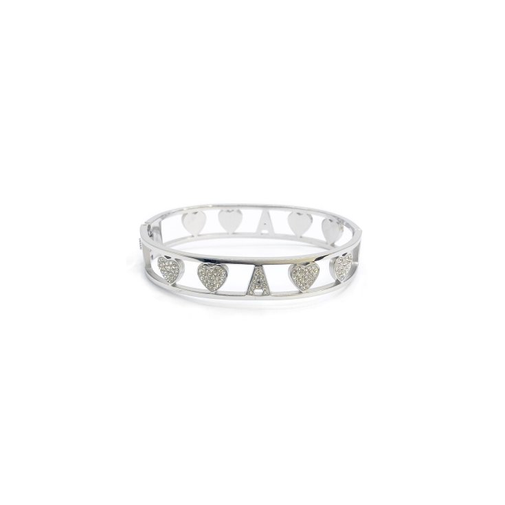 Bracciale&nbsp;Lettera A&nbsp;Rigido&nbsp;Argento Linea ABC MyLovly