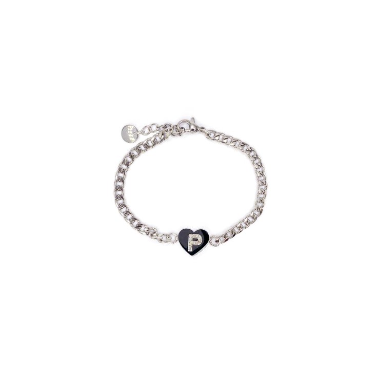 Bracciale&nbsp;Lettera P&nbsp;Catena Argento Linea ABC MyLovly