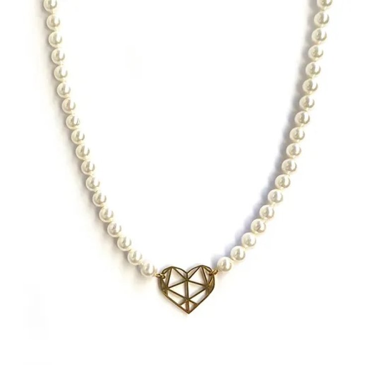 Collana Perle e&nbsp;Cuore Oro Collezione Sisters MyLovly