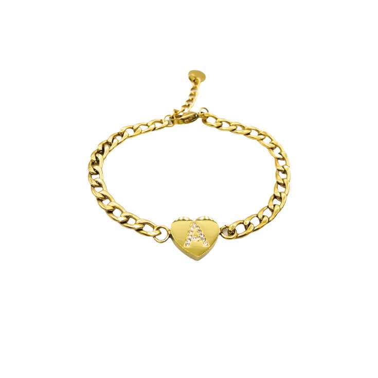 Bracciale&nbsp;Lettera A&nbsp;Catena Oro Linea ABC MyLovly