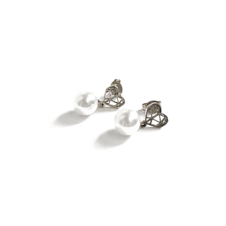 Orecchini Cuore Perla Argento&nbsp;MyLovly