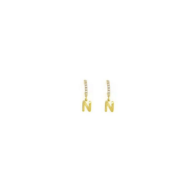 Orecchini Lettera N Oro Linea ABC MyLovly