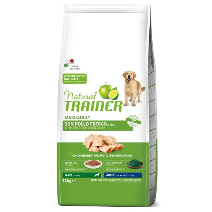 Alimento Secco Per Cani Adult Maxi Pollo Fresco Natural Trainer 12kg