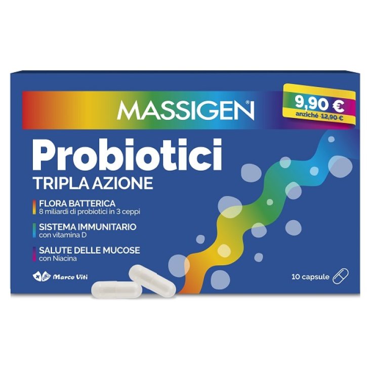 Massigen&reg; Probiotici Marco Viti 10 Capsule 2024