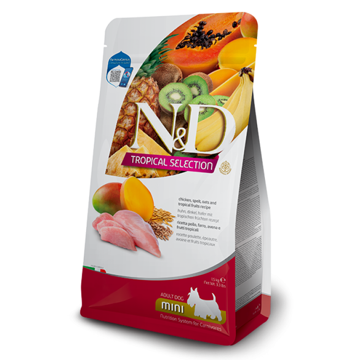 Chicken and Tropical Fruits Adult Mini&nbsp;N&D 1,5kg