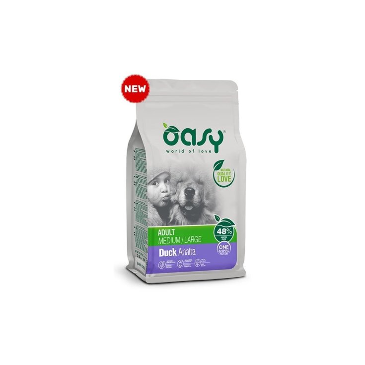 Crocchette&nbsp;per Cani Adult Medium/Large con Anatra Oasy 2,5Kg