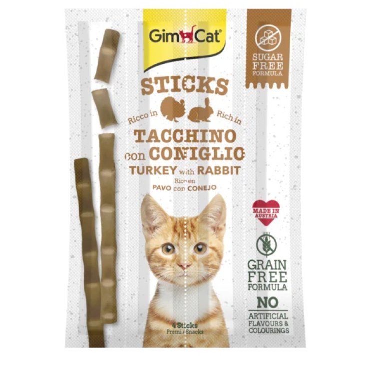 Sticks Tacchino & Coniglio&nbsp;GimCat 4 Pezzi