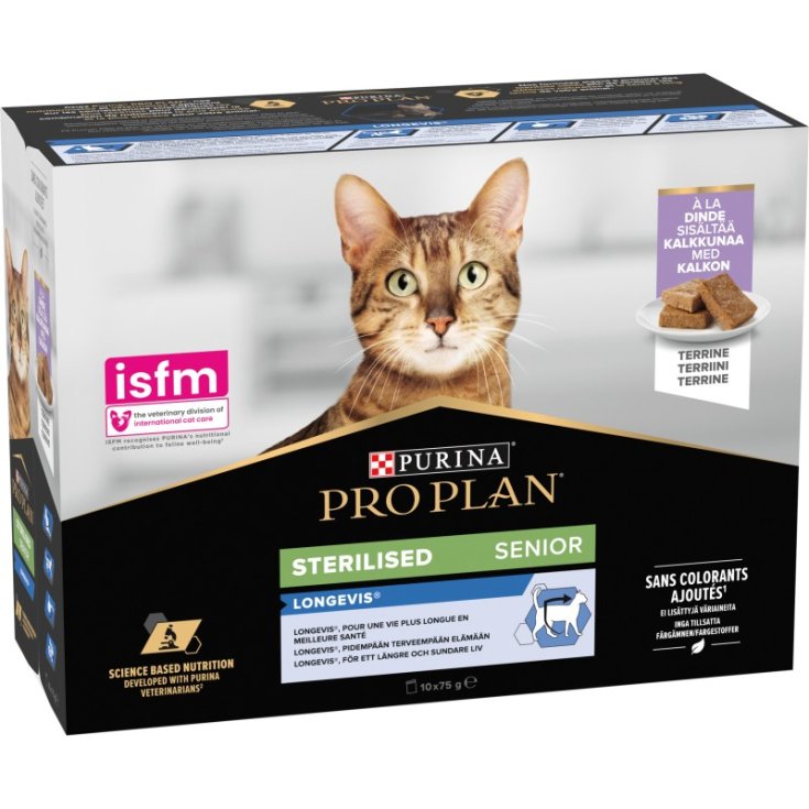 PRO PLAN Sterilised 7+ Tacchino 10x85g
