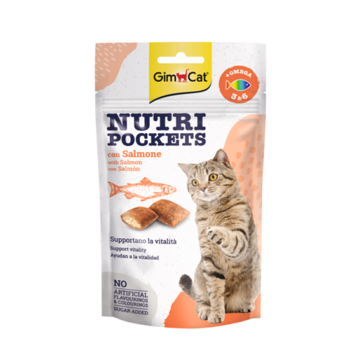GimCat&reg; Nutri Pockets Salmone/Omega 3 GIMBORN&reg; 60g