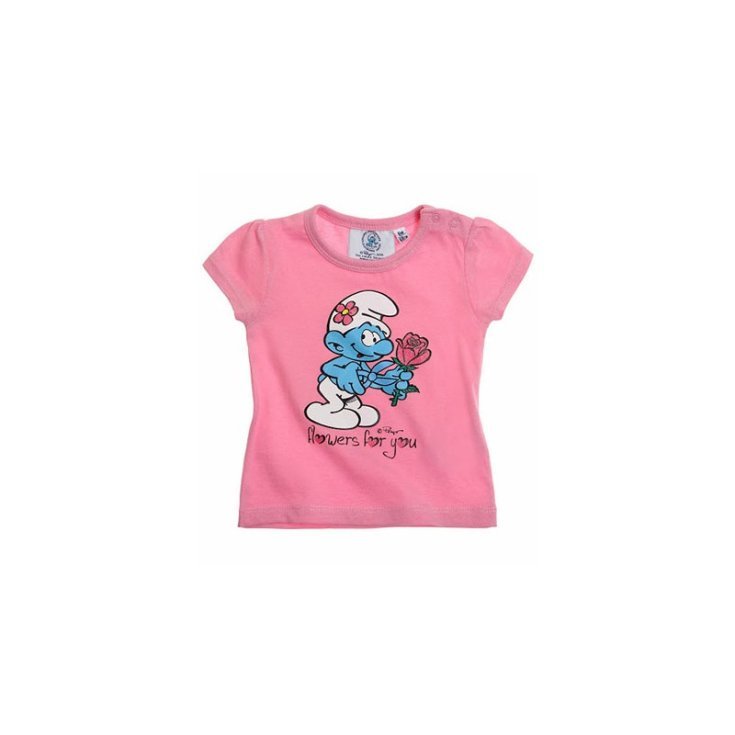 T-Shirt Maglietta Bambina Puffo 6M Baby Distribution 1 Pezzo