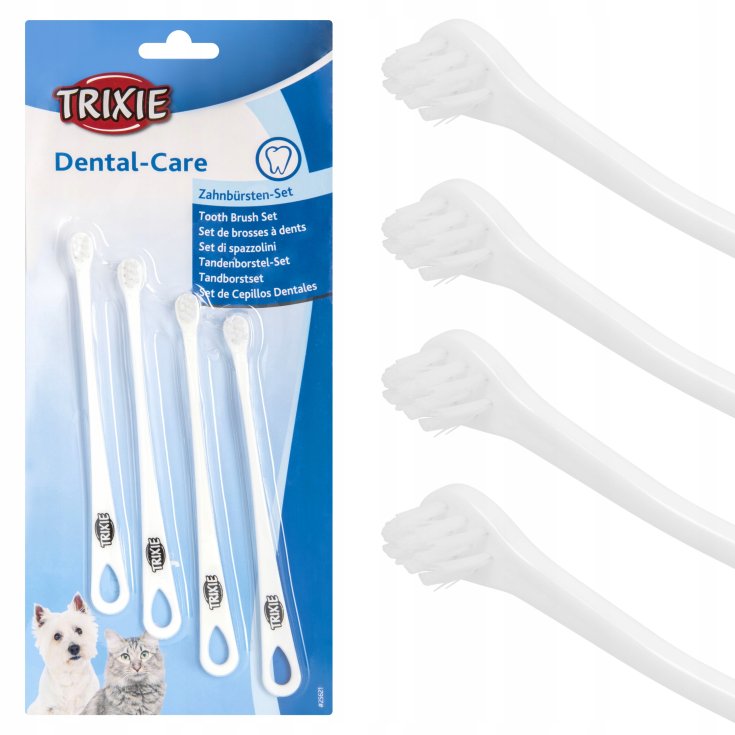 Set 4 Spazzolini per Cani e Gatti Trixie