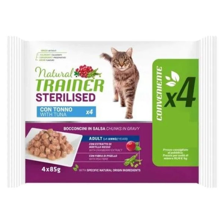 Cat Sterilised con Tonno Natural Trainer 4&times;85g