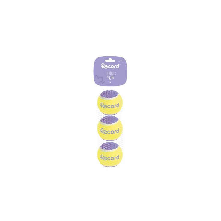 Palline Cani Tennis Fun &Oslash; 6,5 Cm Record 1x3 Pezzi