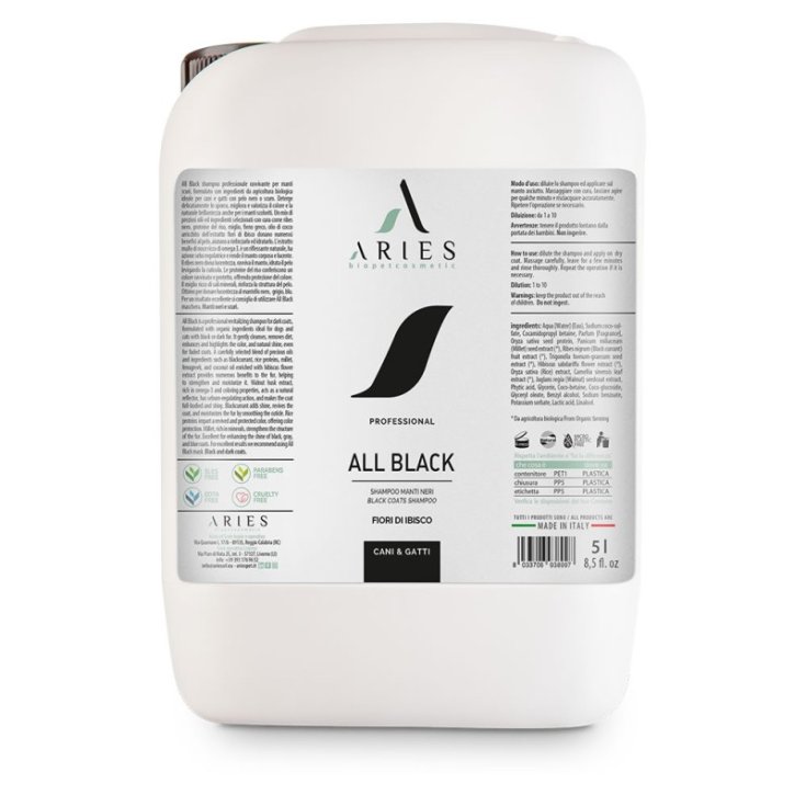 All Black Shampoo Manti Neri Aries 5lt