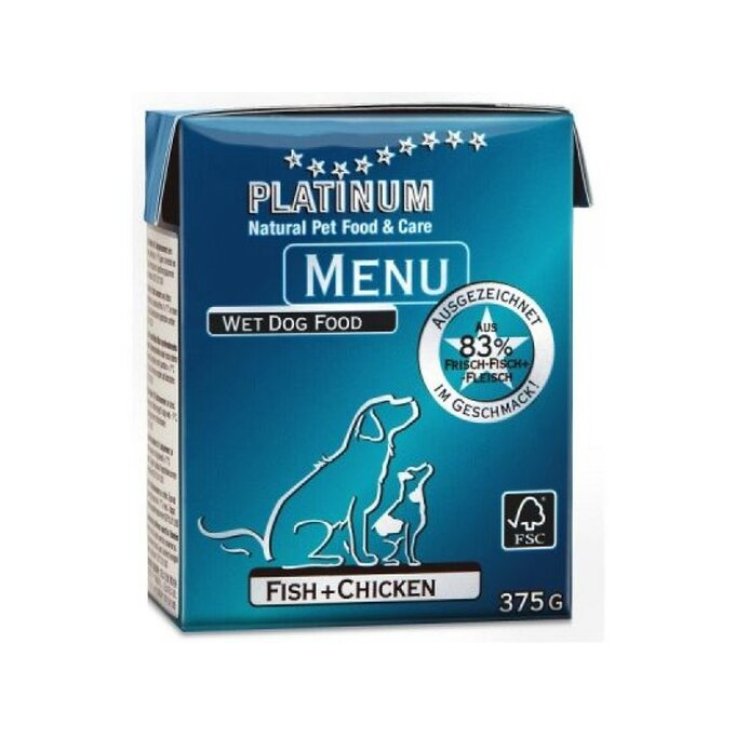 Menu Fish & Chicken Dog Platinum 375g
